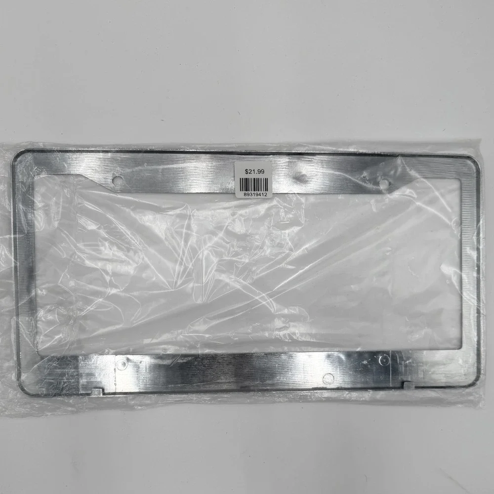 HIC‎ LIFESTYLE License Plate Frame Enjoy The Ride Chrome Silver Auto Car Truck